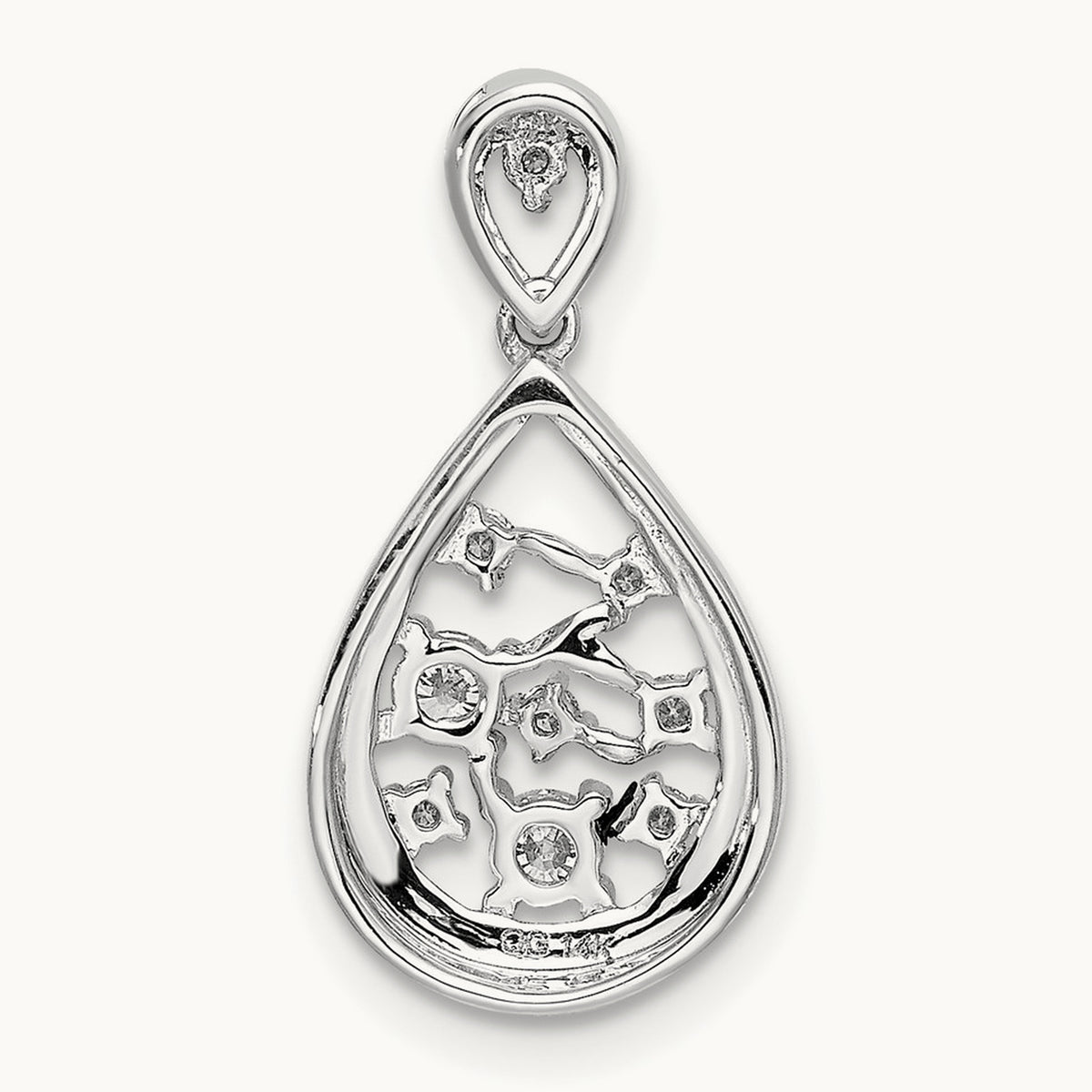 Cluster Teardrop Pendant, 0.20 ct tw Lab-Grown Diamond