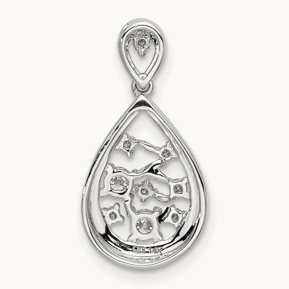 Cluster Teardrop Pendant, 0.20 ct tw Lab-Grown Diamond