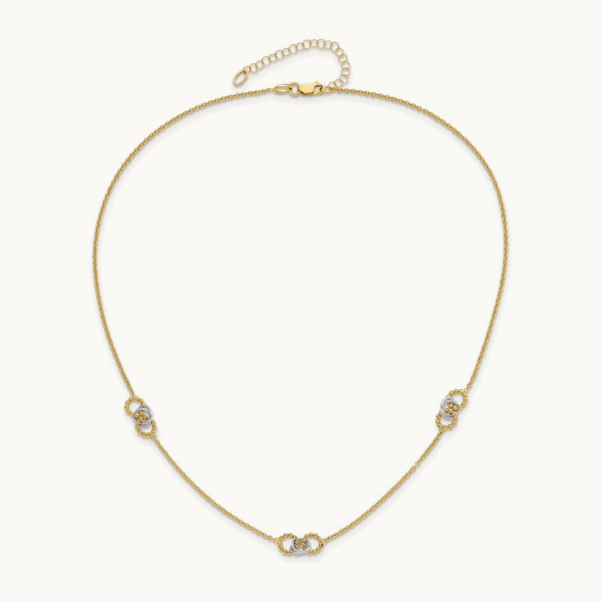 16in w/2in ext. Necklace, 14K Two-tone