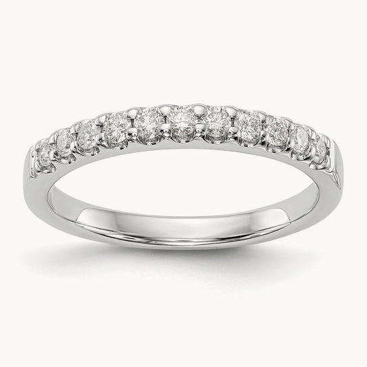 Diamond Wedding Band, 14K White Gold