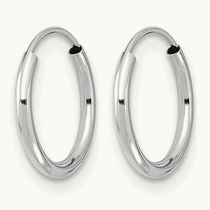 Madi K Endless Hoop Earrings, 14K White Gold