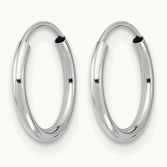 Madi K Endless Hoop Earrings, 14K White Gold
