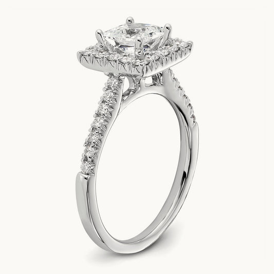 Princess Semi-Mount Engagement Ring, 0.50-0.75 ct tw Lab-Grown Diamond