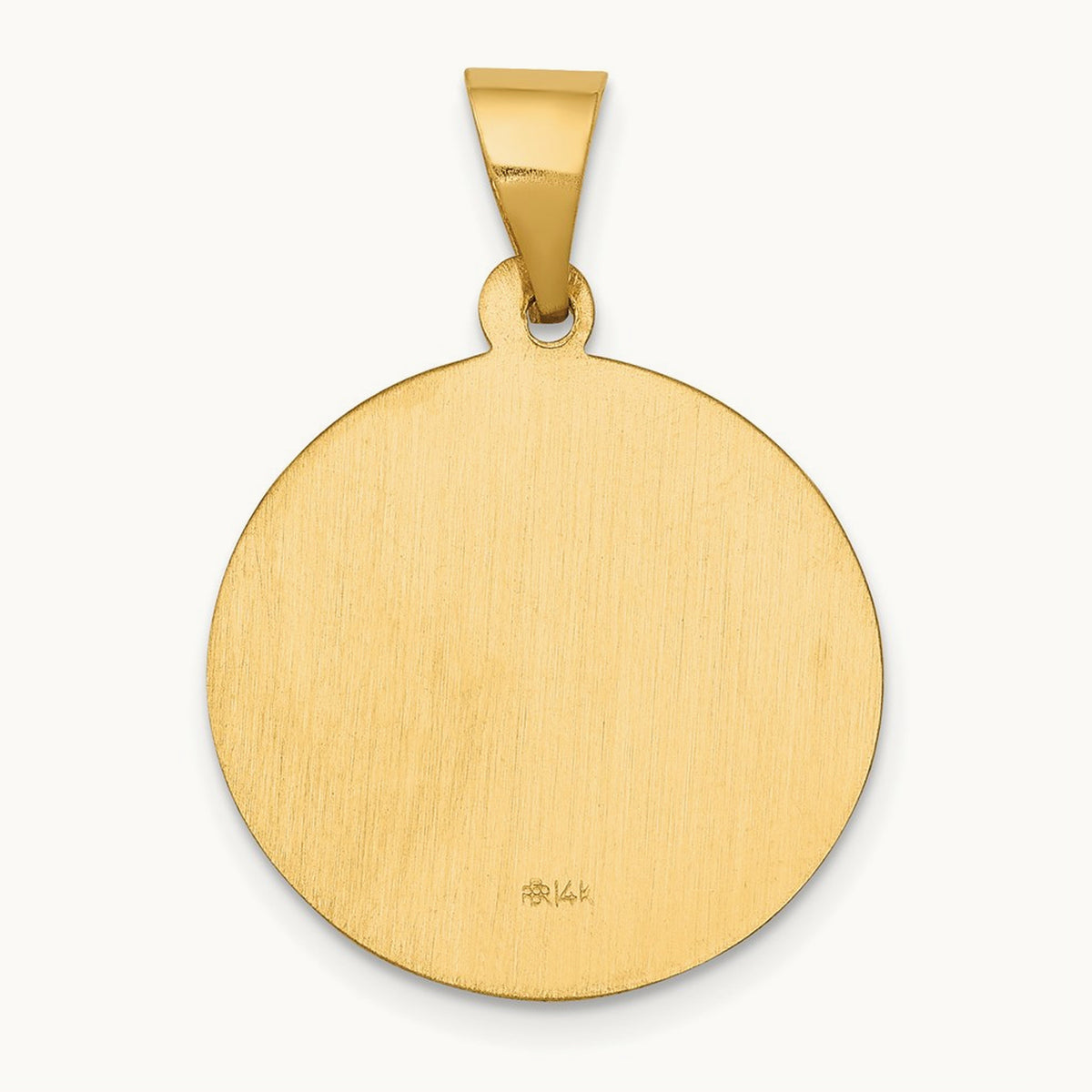 Polished and Satin St John Baptist Medal Hollow Pendant — 27mm