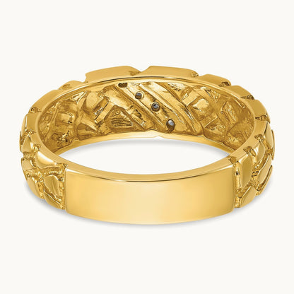 IBGoodman Men's Diamond Nugget Complete Ring, 14K