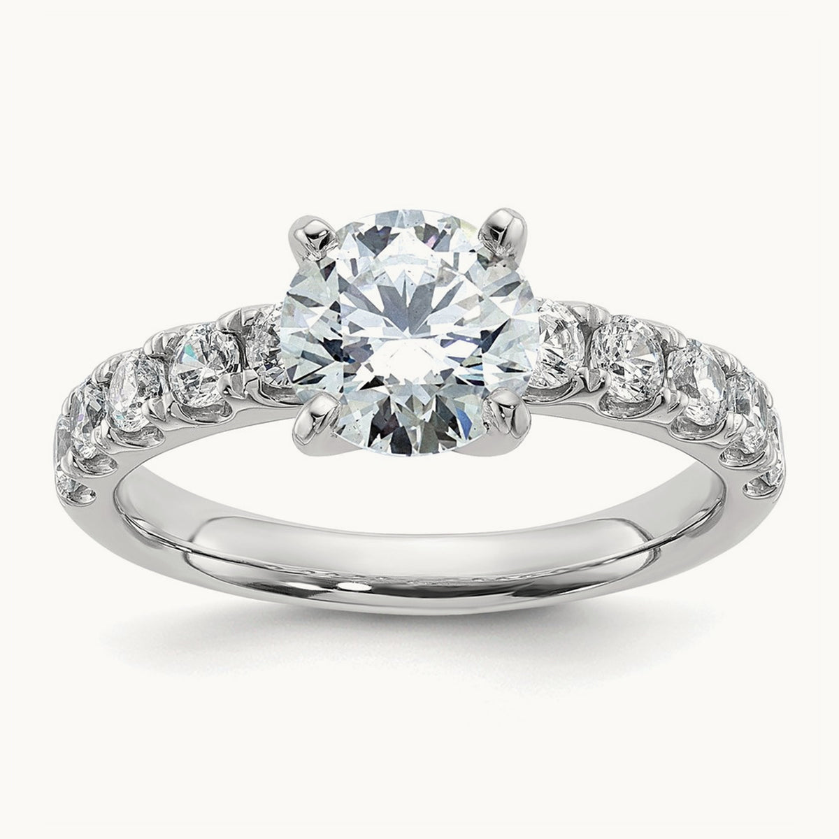 Round Engagement Ring — 2 1/5 ct, 7