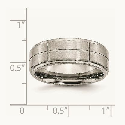 Brushed/Polished Grooved Ridged Edge Band — photo set