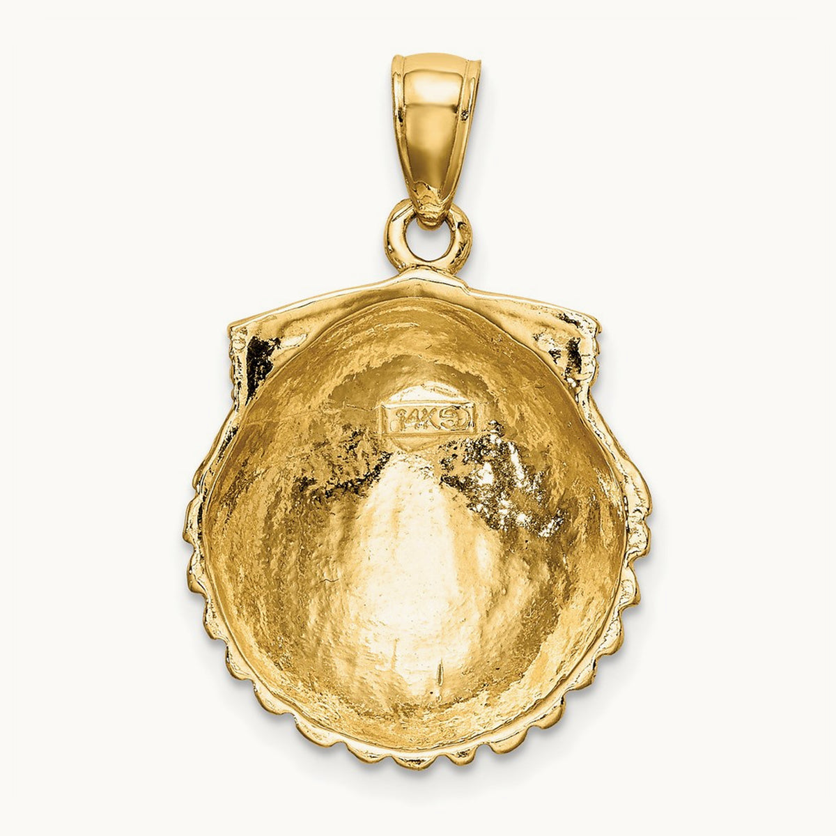 Scallop Shell Charm — 25mm