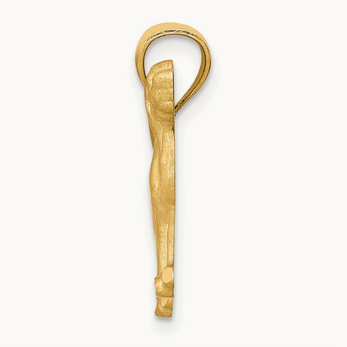 Diamond-cut Beagle Pendant, 14K
