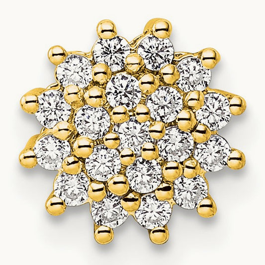 Chain Slide Pendant, 0.25 ct tw Lab-Grown Diamond — 14K Yellow Gold