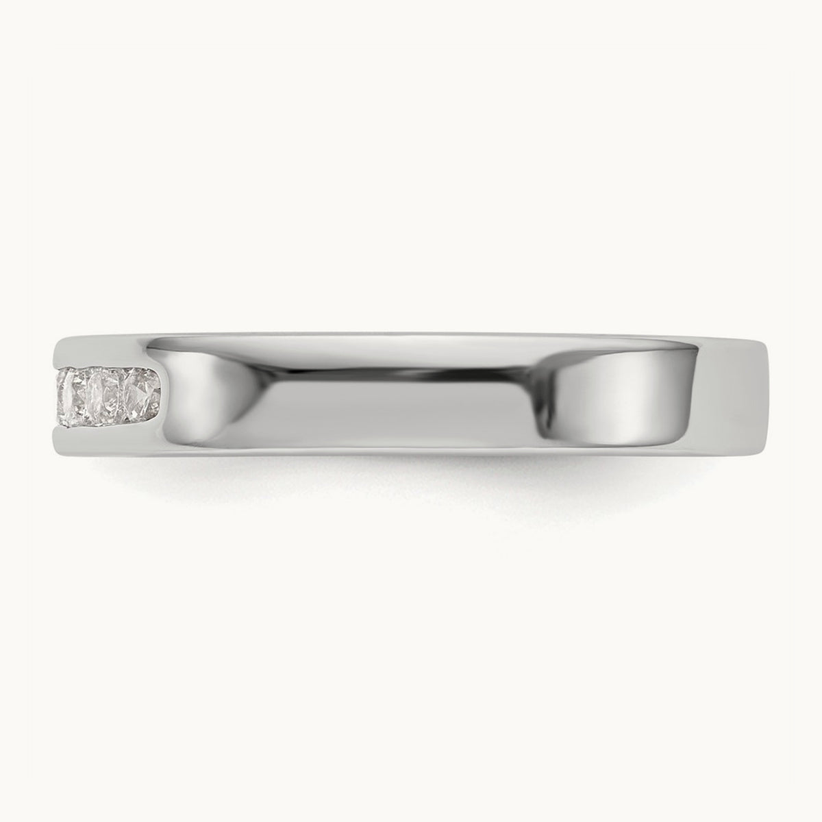 6-Stone Diamond Channel Band, 14K White Gold