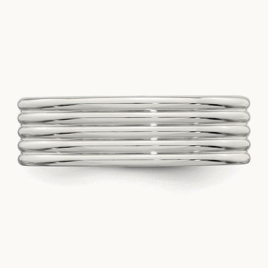 Polished 5-Row Fancy Band — 6