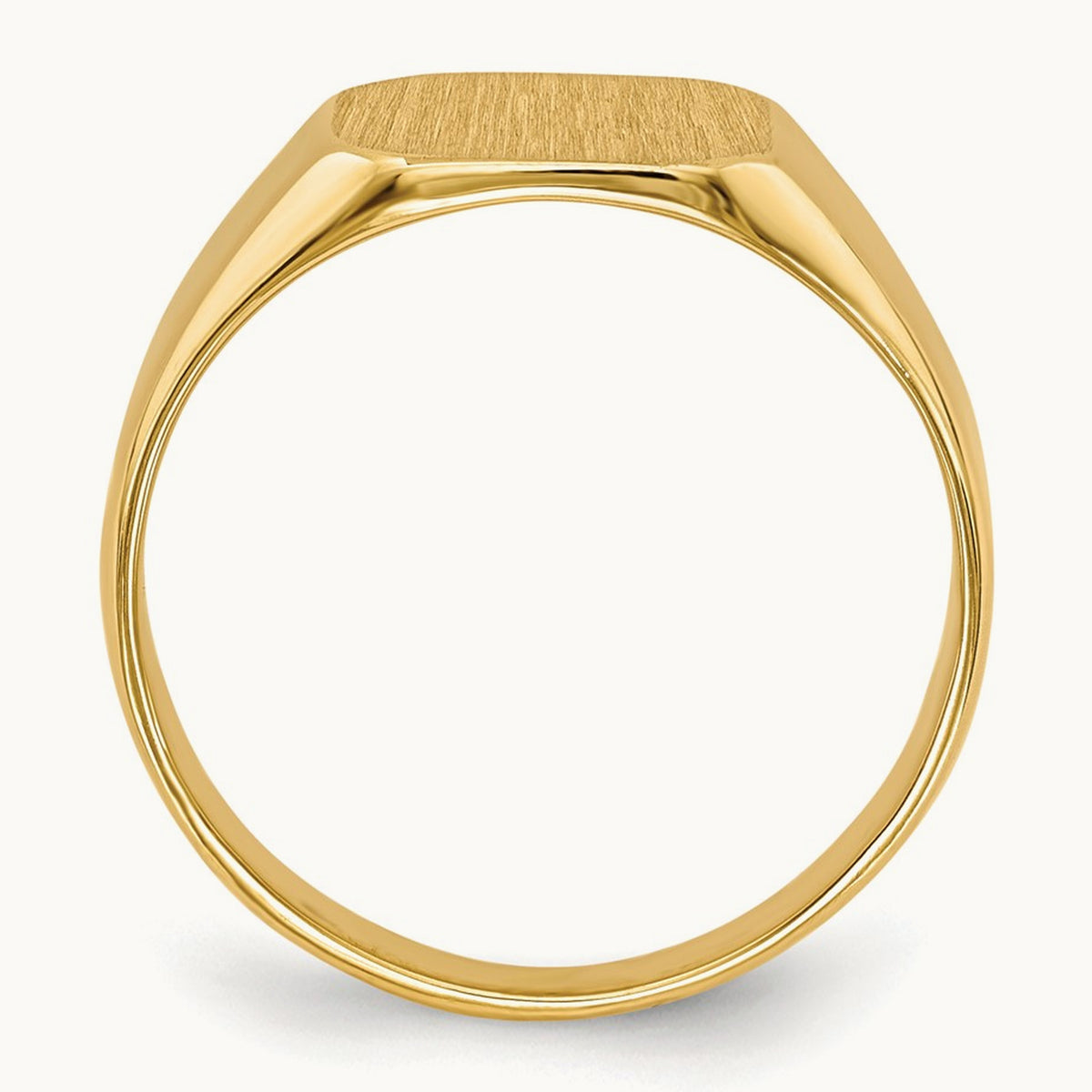9.5x9. Closed Back Signet Ring, 5mm, 14K