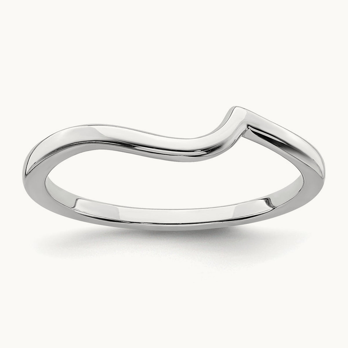 Contoured Band, 14K White Gold