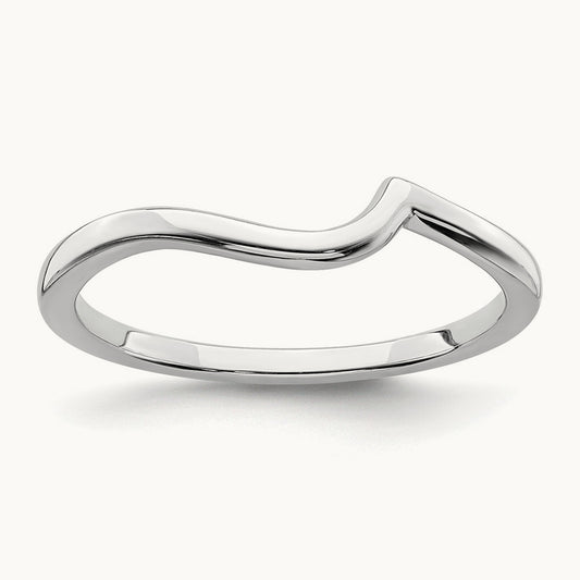 Contoured Band, 14K White Gold