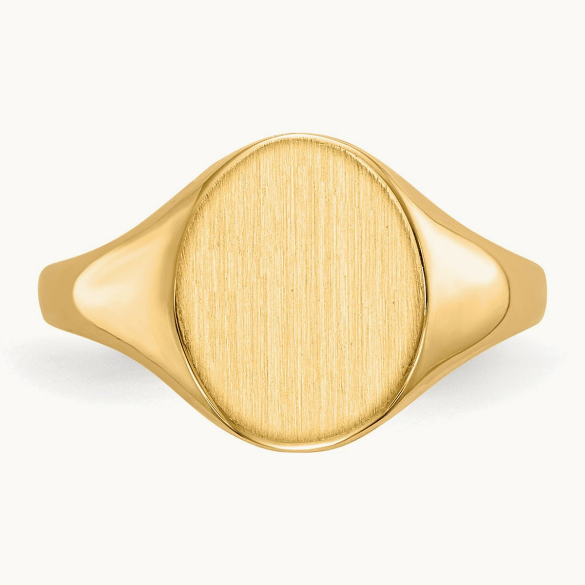 9.5x11. Closed Back Signet Ring, 0mm, 14K