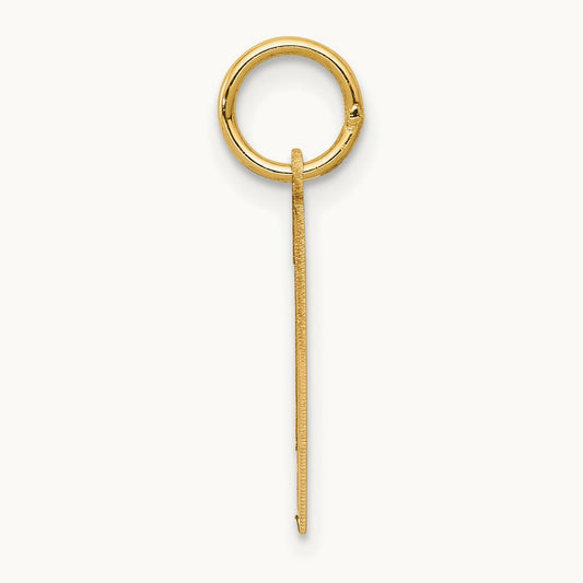 Medium Satin Number 1 Charm — 14K Yellow Gold