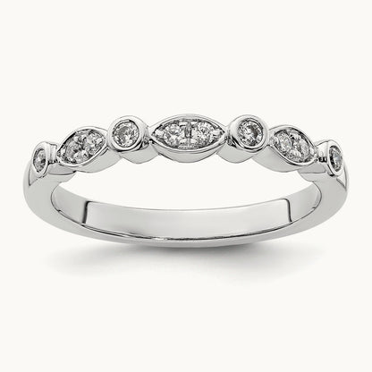 Diamond Wedding Band, 14K White Gold