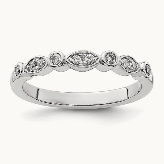 Diamond Wedding Band, 14K White Gold