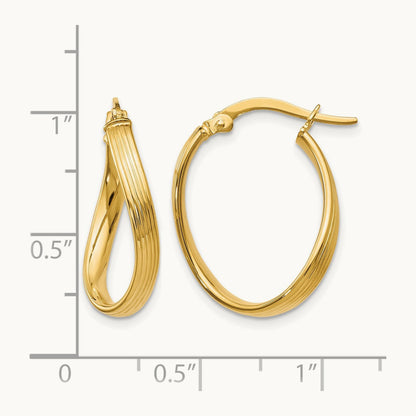 Polished Hinged Hoop Earrings, 10K — Leslie's