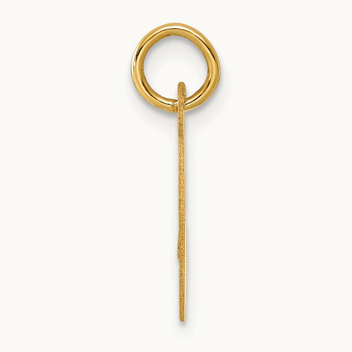 Slanted Block Initial Charm — 14K Yellow Gold, G