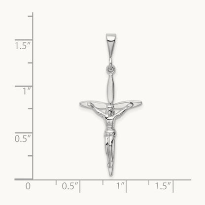 Passion Crucifix Pendant — 14K White Gold