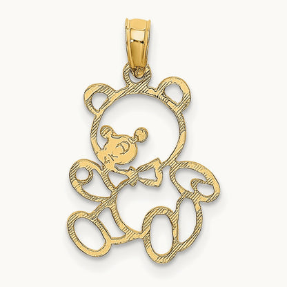 Cut out Teddy Bear Charm — 9.9mm