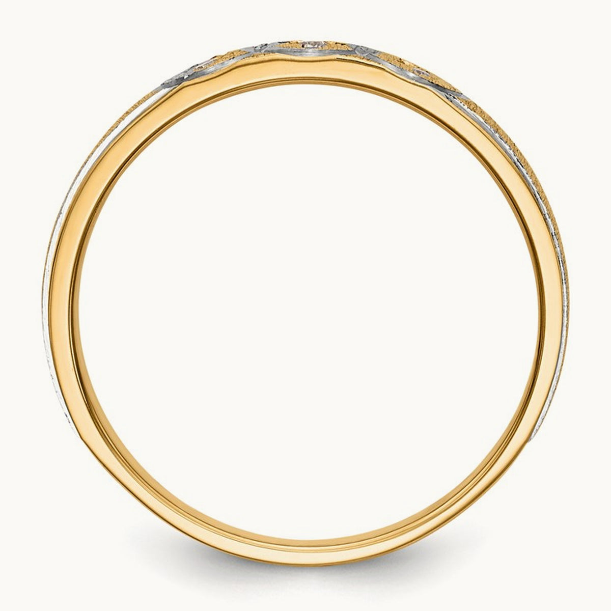 AA Quality Trio Ladies Complete Wedding Band, 14K