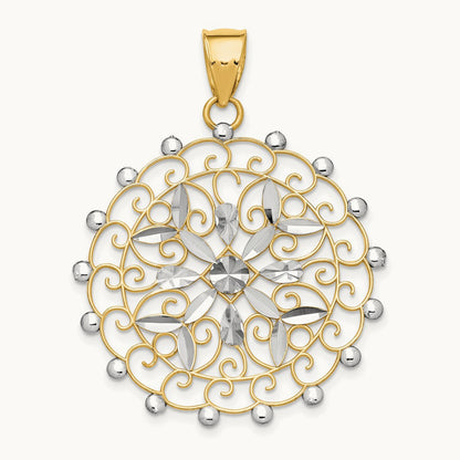 Diamond-cut Filigree Pendant — photo set