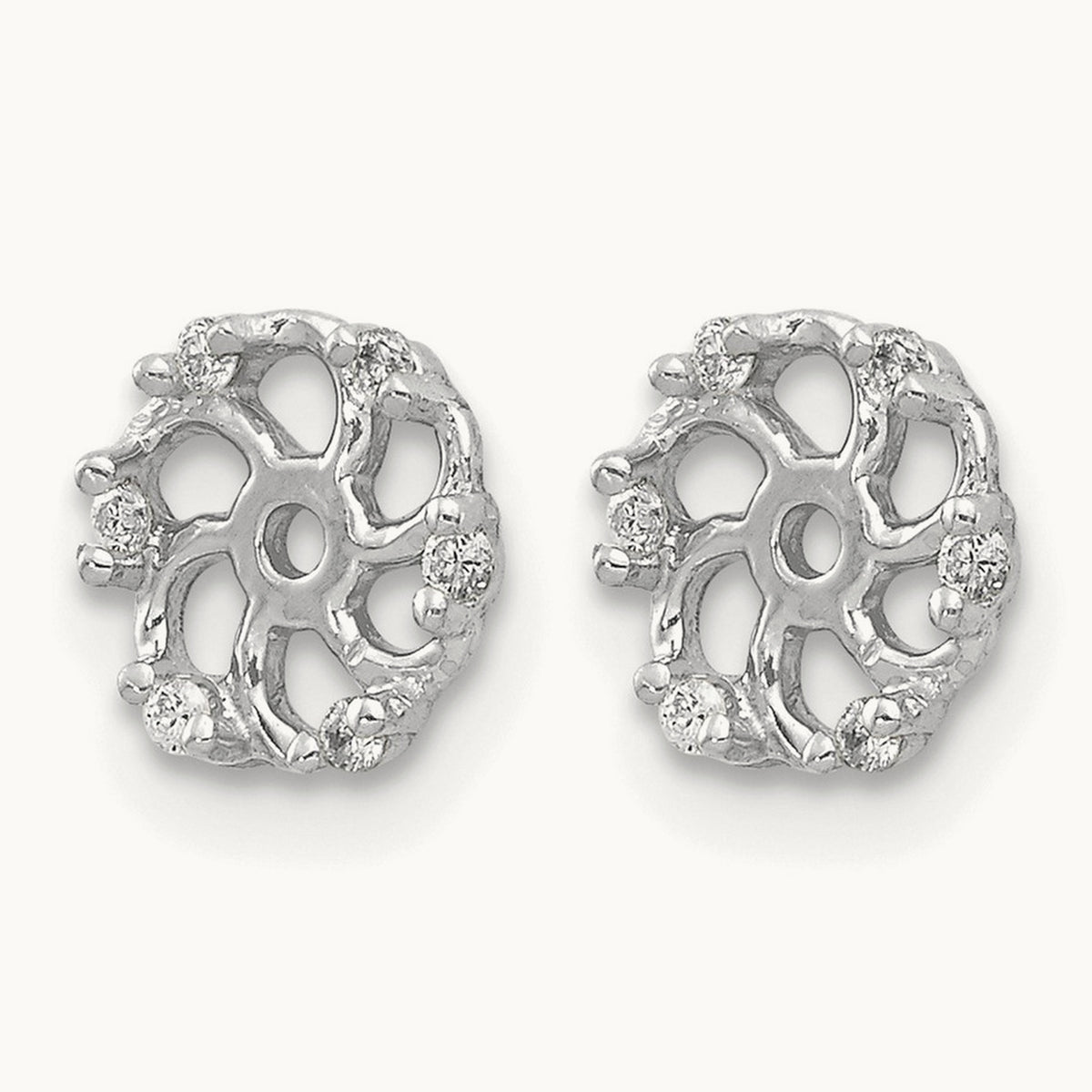AA Diamond Earring Jacket, 14K White Gold