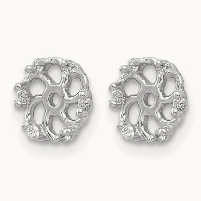 AA Diamond Earring Jacket, 14K White Gold