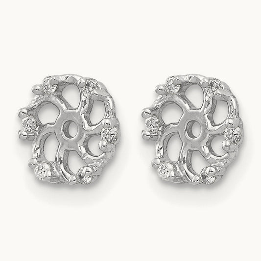AA Diamond Earring Jacket, 14K White Gold