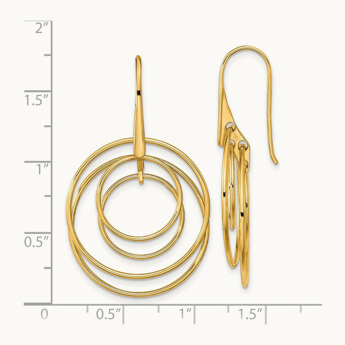 Polished Circles Dangle Earrings — photo set