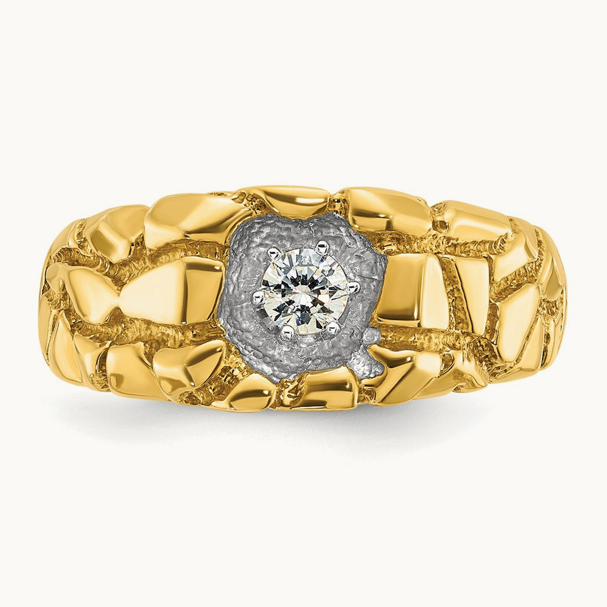 IBGoodman Men's Diamond Nugget Complete Ring, 14K