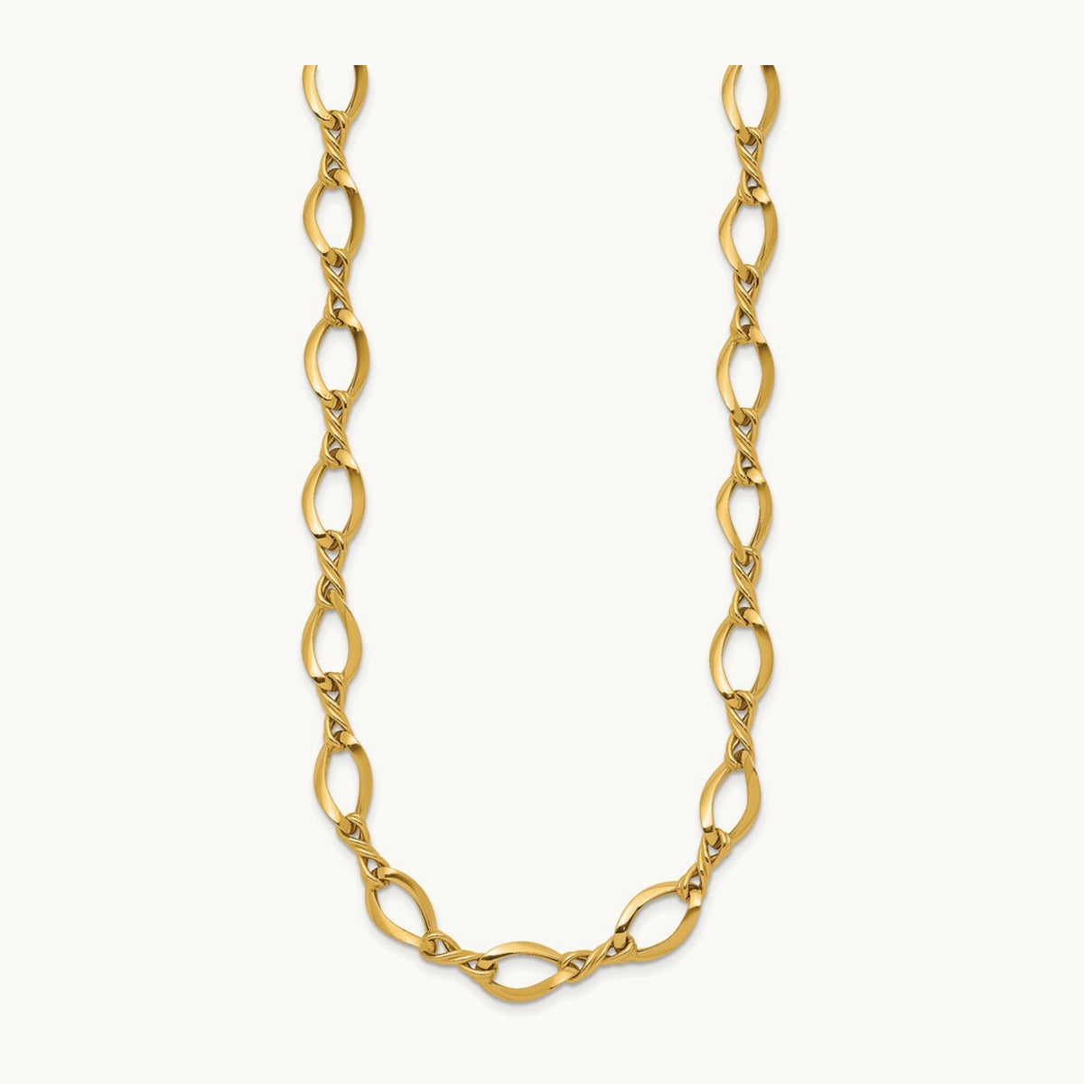 Fancy Link 18in Necklace, 14K