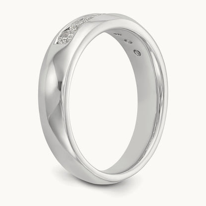 7-Stone Diamond Channel Band, 14K White Gold