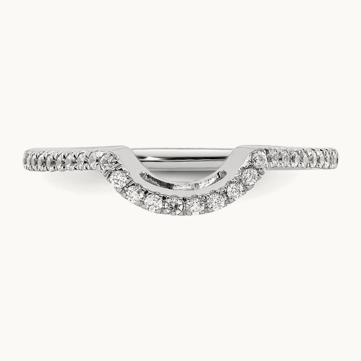 Diamond Wedding Band, 14K White Gold