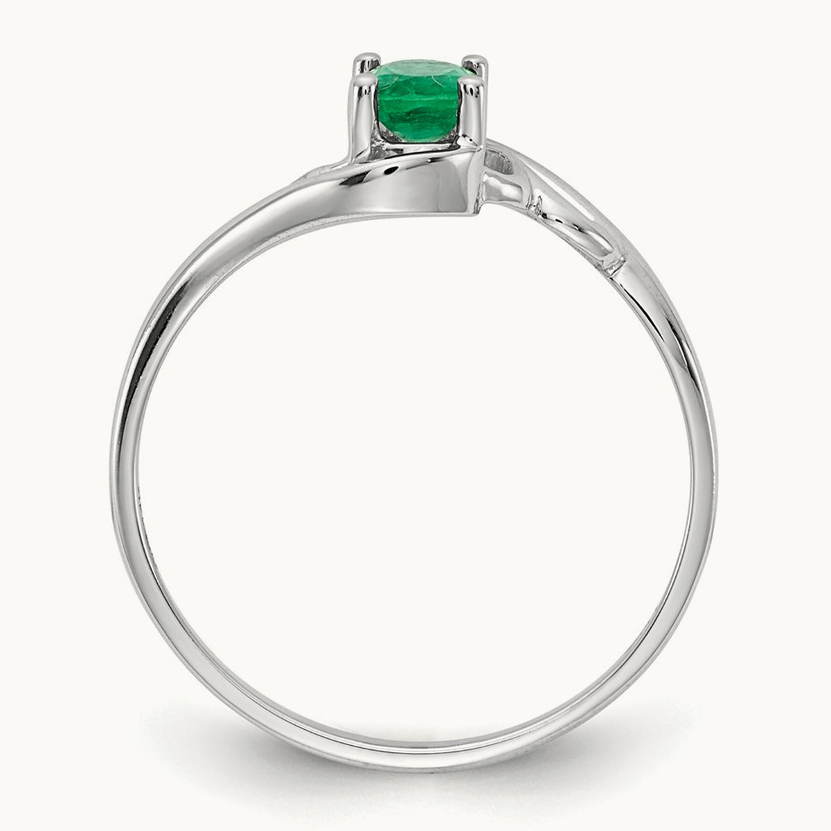 Emerald Ring, 14K White Gold