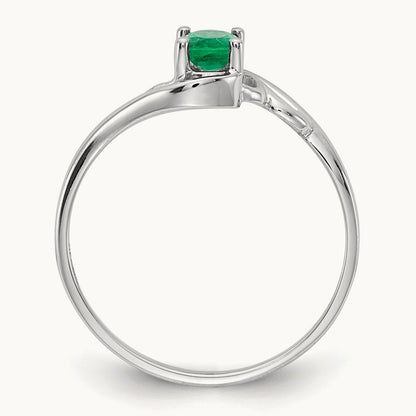 Emerald Ring, 14K White Gold