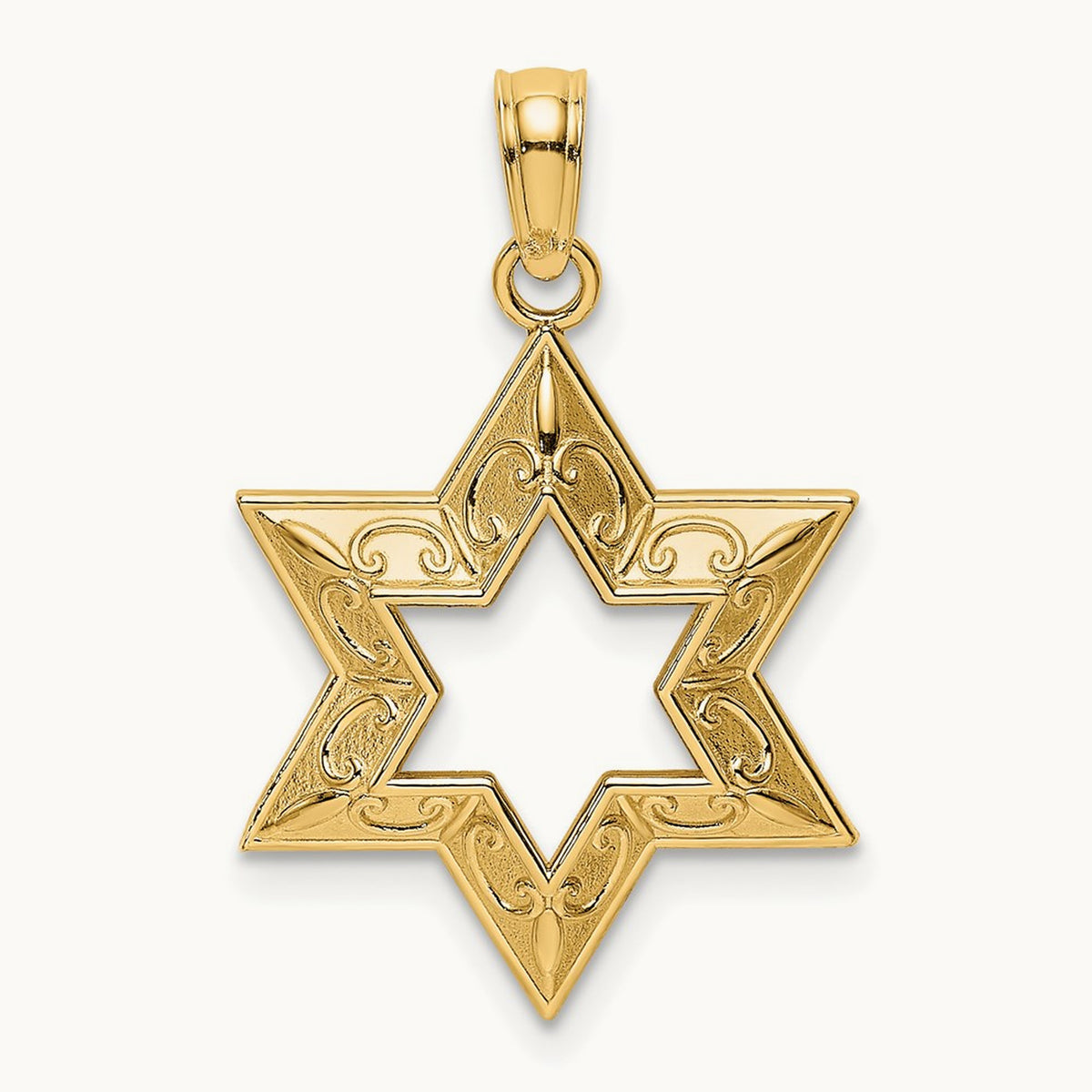 Textured Star Of David Charm — 22.5mm