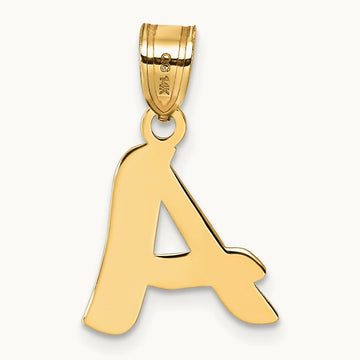Polished Script Initial Pendant