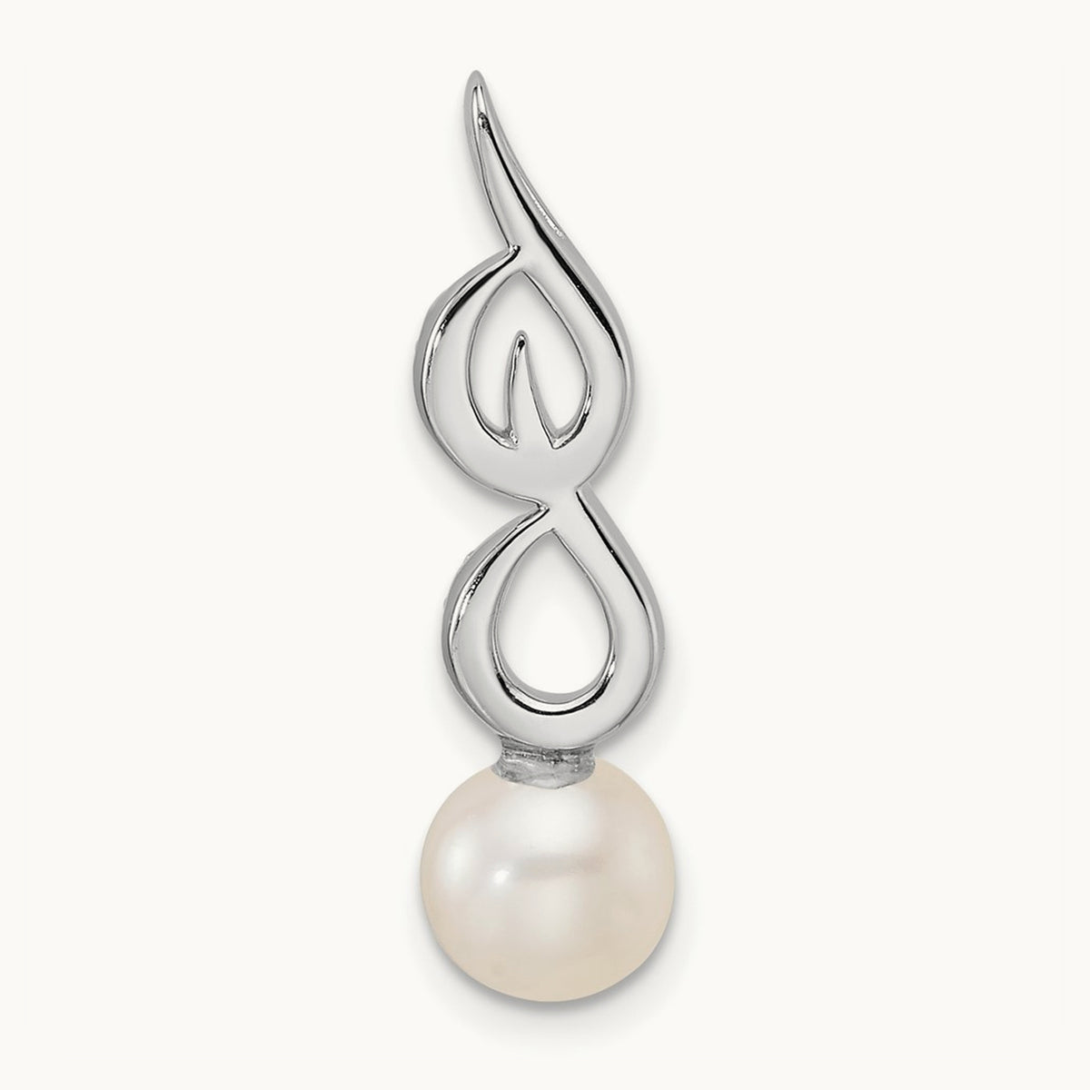 Polished Diamond and Pearl Chain Slide — photo set
