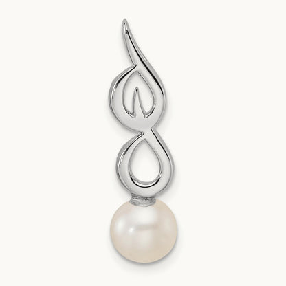Polished Diamond and Pearl Chain Slide — photo set