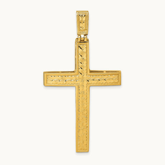 Polished Diamond-cut Fancy Cross Pendant — photo set