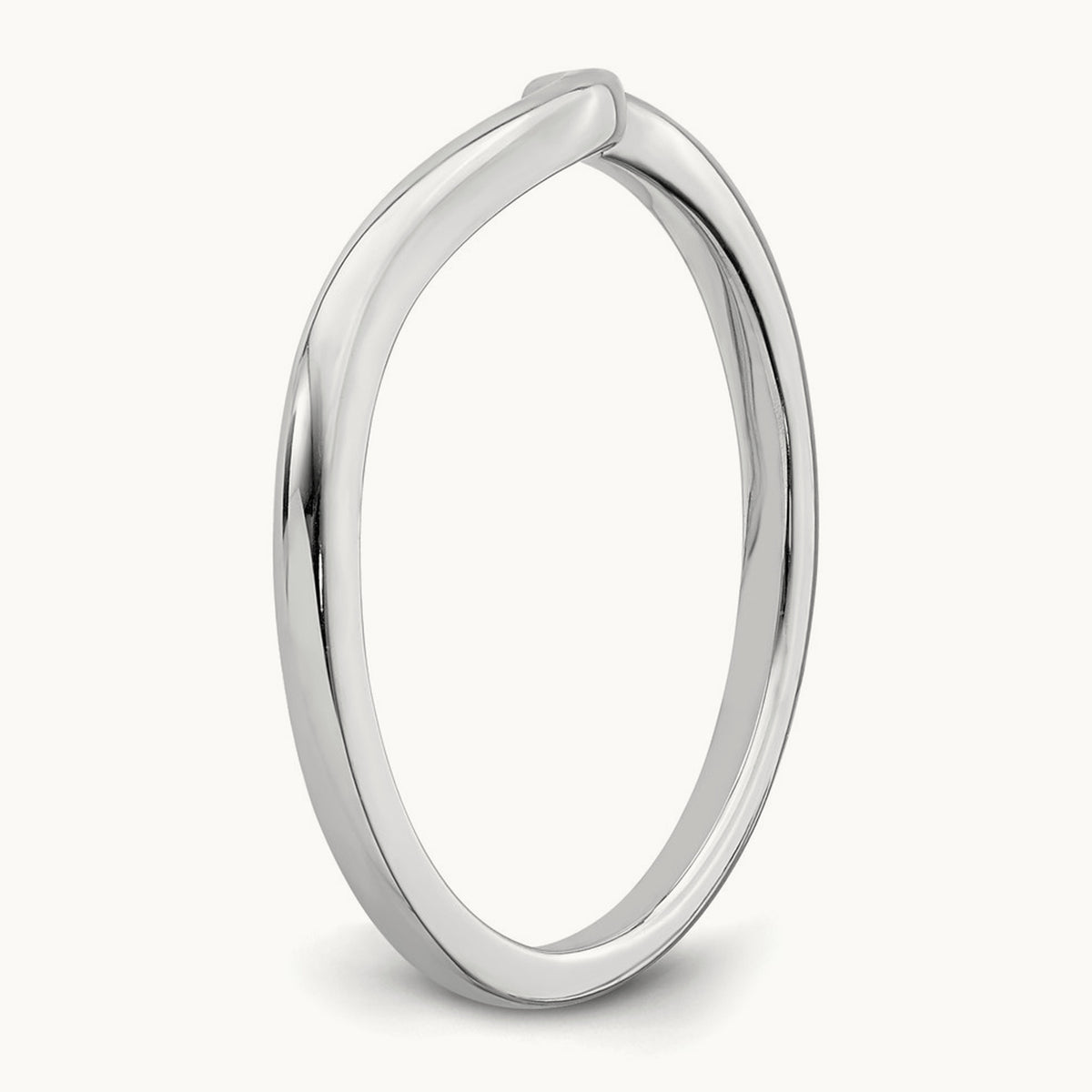 Contoured Band, 14K White Gold