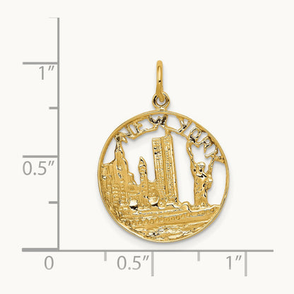 NEW YORK Skyline Charm, 14K