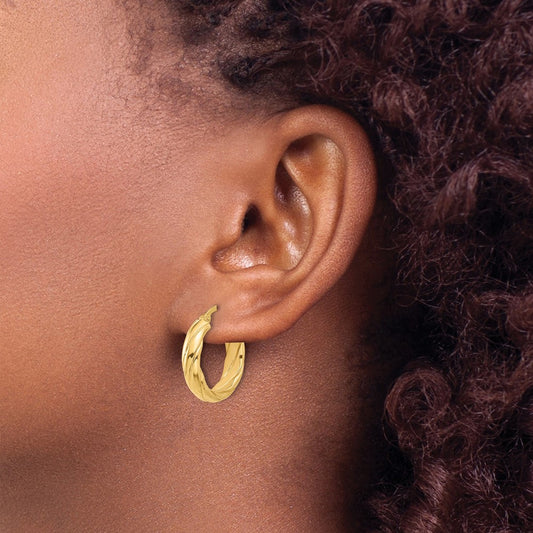 Polished and Textured Hoop Earrings — photo set