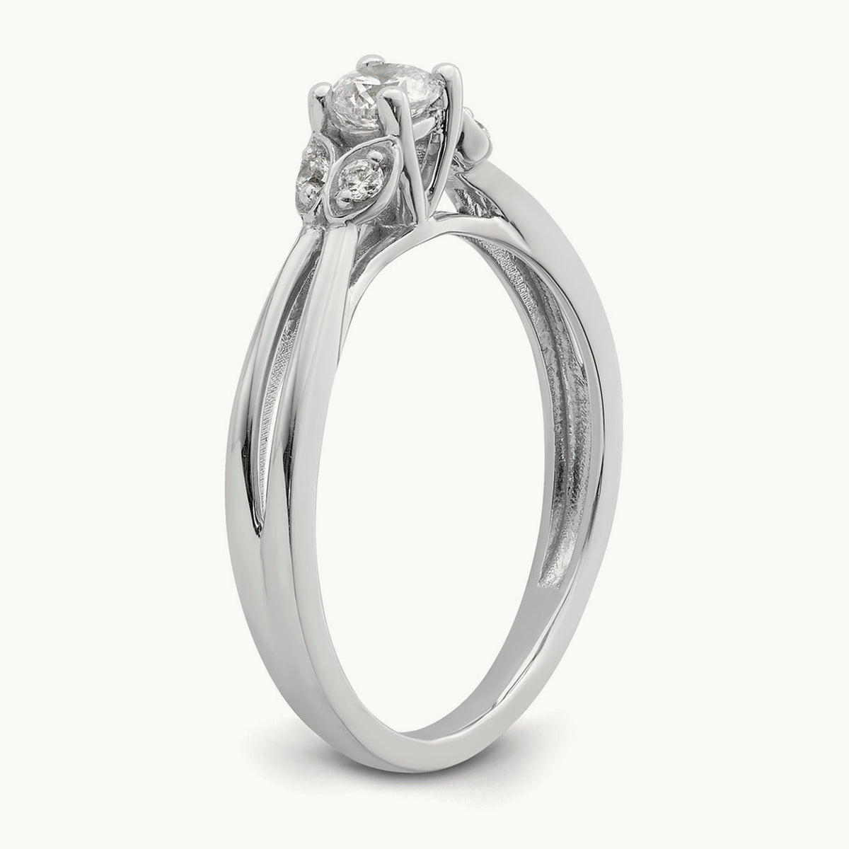 First Promise Polish Round Engagement Ring, 0.25 ct tw