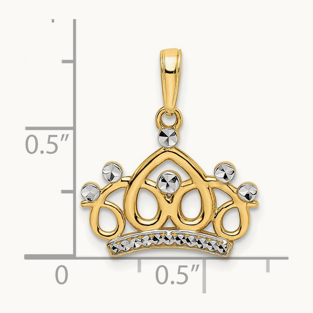 and Diamond-cut Crown Pendant — photo set