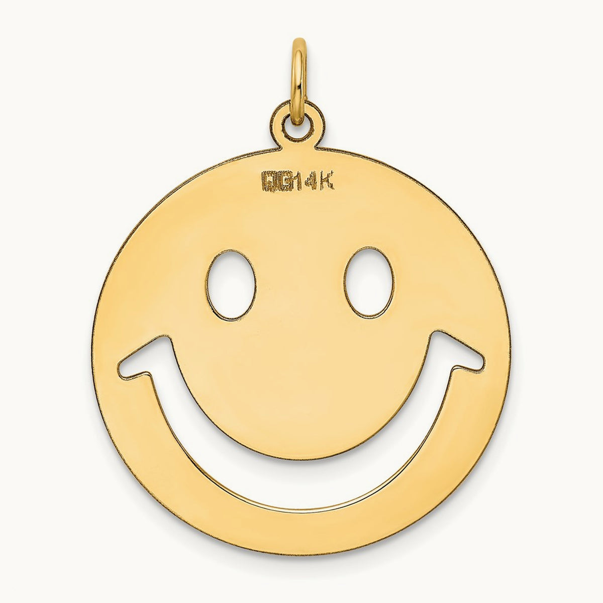 Smiley Face Charm, 14K